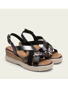 PORRONET SANDALIA CUÑA CON TIRAS PIEL M. 3156