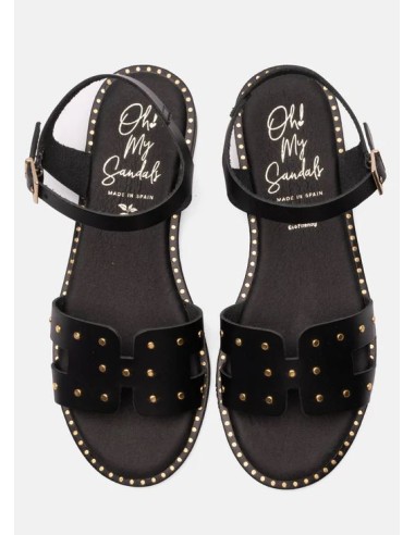 SANDALIA PLANA CON HEBILLA Y EN PIEL M. 5577