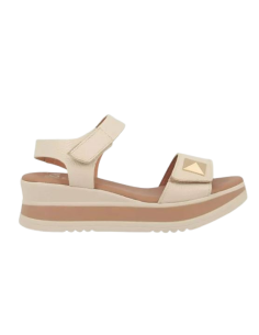 SANDALS SANDALIA CUÑA MEDIA EN PIEL CON VELCRO M. 5763