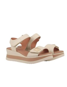SANDALS SANDALIA CUÑA MEDIA EN PIEL CON VELCRO M. 5763 2