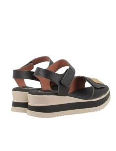 SANDALS SANDALIA CUÑA MEDIA EN PIEL CON VELCRO M. 5763 2
