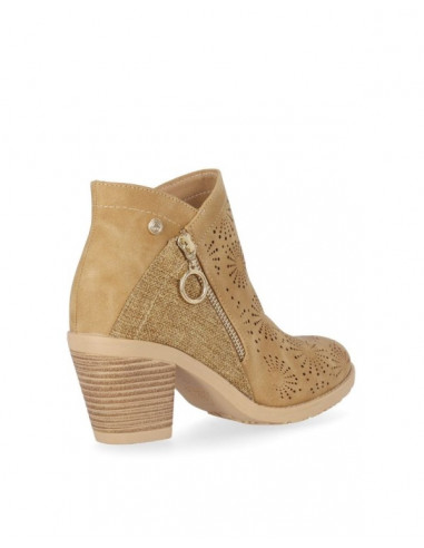 CHIKA10 BOTIN TACON MEDIO TROQUELADO CON CREMALLERA M. TONIA