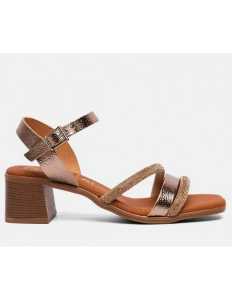 SANDALIA PLATAFORMA DE TACON CON HEBILLA Y EN PIEL M. 5614